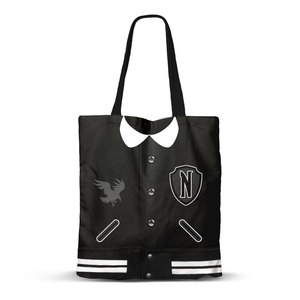 กระเป๋าช้อปปิ้ง Karactermania Wednesday Varsity สีดำ - Product Image 1