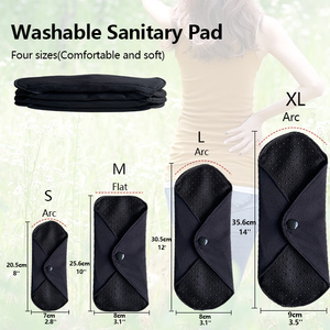 Serviettes Hygiéniques Lavables Ultra-Absorbantes Antidérapantes au Charbon de Bambou pour Période Menstruelle - Product Image 3