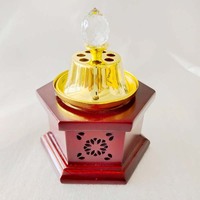 Porte-encens dukhoon brûleur dubaï bois laiton oudh nacre bakhoor brûleur gaharu brûleur d'encens encen bakhoor chauffage