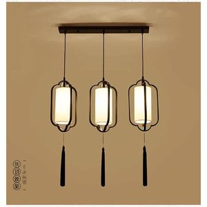 Lampe suspendue de style chinois moderne, abat-jour en fer, éclairage de balcon à tête unique - Product Image 5