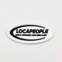 En gros 3D En Caoutchouc Souple Étiquettes Patchs En Plastique De Silicone Logo Badge Fer sur Pvc Patch pour Vêtements