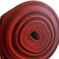 Rouleau de mousse de silicone à cellules ouvertes SHR-14-10, densité 140 kg/m³, épaisseur 10 mm, coussin en éponge rouge pour table de presse à chaud
