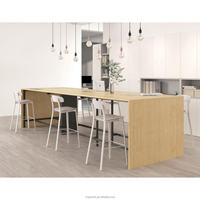 Comptoir de bar en bois économique moderne personnalisable, style industriel, pour les salons de thé, les entreprises, la réception, bureau debout