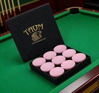 SWQK-03 Taom Professionelle Grüne Snooker- & Billard-Kreide Top-Performance 9-teiliges TAOM Billard-Kreide-Set