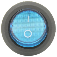 Interrupteur à bascule rond LED rouge 12V 20A 3 broches SPST pour voiture, bateau, marine, moto, usage universel