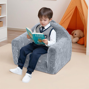 Fauteuil pliant pour enfants Giving Tree avec repose-pieds pour les tout-petits de 2 ans et plus, couleur bleue - Product Image 2