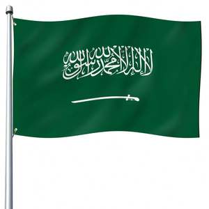 Mejor Precio, Banderas Publicitarias de 3x5 de Todos los Países, Banderas de Arabia Saudita con Logotipo Personalizado, Estilo Tela - Product Image 2
