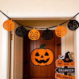 Guirlande de citrouilles scintillantes <span class=keywords><strong>Halloween</strong></span> 608020 - Décoration de citrouilles noires et oranges <span class=keywords><strong>pour</strong></span> fête, maison, vitrine - Product Image 5