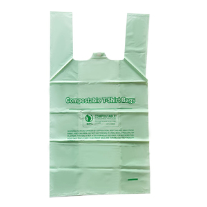 Ecofriendly Custom Tshirt Bags Biodegradable Cornstarch <b>Material</b> Custom Logo Available Biodegradable <b>Packaging</b> Sostenible - Product Image 6