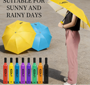 Promotion Multiple Colors Creative Folding Fashionable Boutique <b>Windproof</b> Wine Bottle <b>Umbrella</b> With Color/Logo - Product Image 5