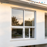 Fenêtres et portes en alliage d'aluminium pour l'extérieur de la maison, fenêtres coulissantes en aluminium insonorisées à double vitrage à rupture de pont thermique