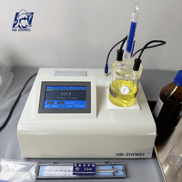 Medidor de Humedad en Aceite para Transformadores |   Analizador de Contenido de Agua Coulométrico Karl Fischer, Pantalla Táctil Automática, 1 Año, 0.2%