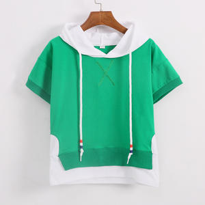 Camiseta Infantil de Dos Colores con Dobladillo Curvo y Capucha, Diseña la Tuya Propia, de Proveedor de Oro - Product Image 1
