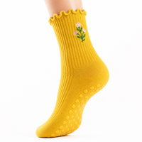 Chaussettes de yoga d'hiver pour femmes, imprimé dessin animé, respirantes, design transparent, antidérapantes, mélange de coton, option personnalisée, imprimé pailleté