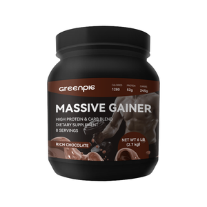 Greenpie <span class=keywords><strong>Massive</strong></span> Gainer, Mezcla de Proteínas y Carbohidratos, Proteína en Polvo para Adultos, BCAA, Nutrición Deportiva para el Desarrollo Muscular - Product Image 1