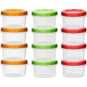 Paquete de 24 Recipientes de Plástico para Almacenamiento de Alimentos, Herméticos, Libres de BPA, para Cocina y Despensa, con Tapas, en Oferta - Product Image 1