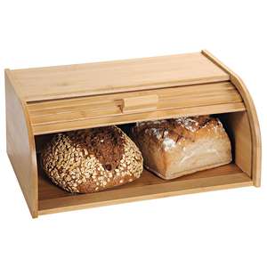 Caja de pan KESPER con rollo de bambú FSC®40x27 cm x 16,9 gris - Product Image 1