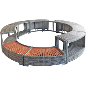 Yoho vente chaude Design moderne extérieur jardin Spa Surround cadre en osier rotin matériel pour hôtels parcs cours - Product Image 2