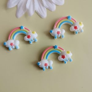 100 Piezas de Resina con Forma de Nubes de Dibujos Animados, Helados, Arcoíris, Varitas Mágicas, Figuras Planas, Cabujones para Scrapbooking, Accesorios de Bricolaje, Decoración y Manualidades - Product Image 4