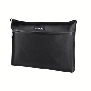 Small Customized Black Fiberglass <b>Bag</b> with Zipper Waterproof and Fireproof for <b>Document</b> Storage - Product Image 2