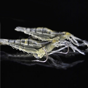 Appât souple pour crevettes personnalisable de 50 mm, semi-transparent, artificiel, pour l'océan, le lac, la rivière, appât à marque privée - Product Image 3