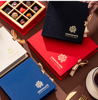 Boîte Cadeau de Chocolats Façon Livre de Luxe en Forme d'Étoiles Européennes, Truffes à Faire Soi-Même, 9/16 Compartiments, en Papier de Maïs Qualité Alimentaire avec Poignée