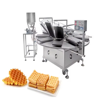 Machine professionnelle de fabrication de gaufres, gaufrier industriel automatique pour cornets de sucre roulés, machine à faire des cornets de crème glacée