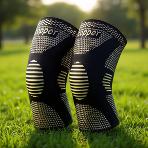 Rodillera de compresión de cobre para hombres y mujeres, soporte deportivo, alivio del dolor, artritis, protección de las articulaciones para correr, talla única - Product Image 2