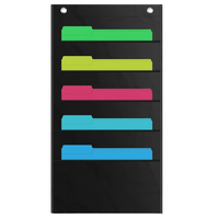 Organisateur de dossiers mural polyvalent à 5 poches, pour salles de classe, bureaux et maison