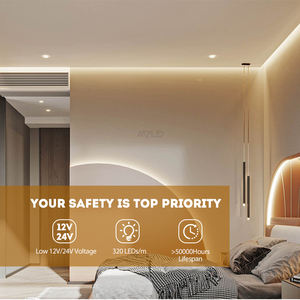 FOB COB High Density RA 90 Soft <b>Led</b> <b>Light</b> <b>Strip</b> 320 DC12V <b>24V</b> Flexible 8mm 8W/m IP20 Indoor Decorative <b>Lights</b> <b>Strip</b> <b>Led</b> 6500K - Product Image 5