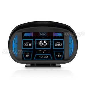 จอแสดงผล P2 HUD OBD2 สำหรับรถยนต์ พร้อมมาตรวัดความลาดชัน มาตรวัดความเร็ว GPS มาตรวัดรอบเครื่องยนต์ และคอมพิวเตอร์ออนบอร์ด - Product Image 5