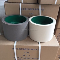 Jante de roue de moulin à riz de décortiqueur de tambour de fer de 6 ''x8.3/4 ''rouleau en caoutchouc de décortiqueur de riz