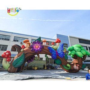 Accesorios de decoración de eventos Planta de escenario inflable con flor de seta y mariposa - Product Image 2