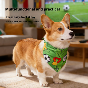 热门主题足球宠物三角围巾宠物围巾宠物配件 - Product Image 4