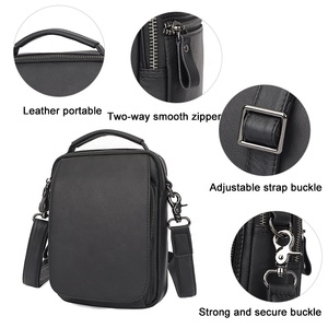 Bolsa Mensageiro Masculina de Couro Genuíno de Luxo com Design Personalizável para Uso Transversal e de Ombro - Product Image 3