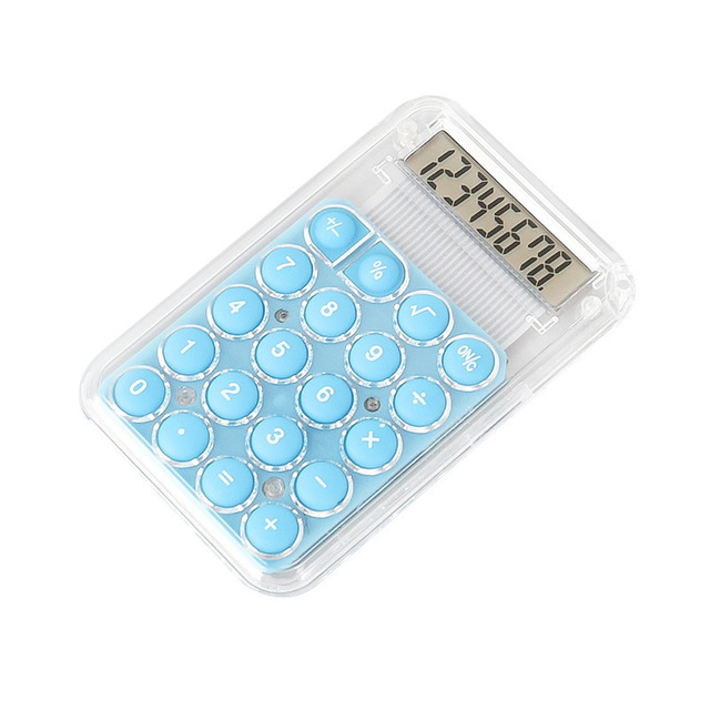 Cute Mini Candy Colored Plastic Student Exam Work Study Financial Accounting Dual Power Supply Handheld Portable Calendar