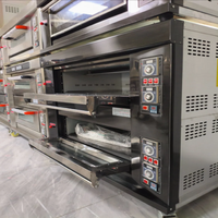 Four à gaz double étage six plateaux OEM avec éclairage interne intégré et contrôle de température constant pour boulangerie et restauration