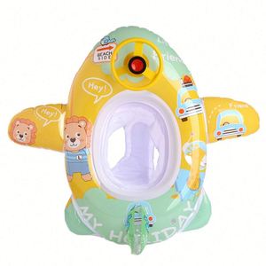 ห่วงยางว่ายน้ำเด็กแบบหนา ลายการ์ตูน รุ่น F พร้อมที่จับรูปพวงมาลัย - Product Image 1