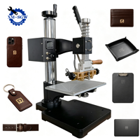 Máquina Manual de Estampagem a Quente e Gravação em Relevo para Mesa com Controle Digital de Temperatura para Couro PU, Pulseiras de Relógio, Carteiras e Logotipos