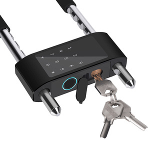 Serrure de vélo en forme de U avec empreinte digitale, mot de passe et clavier pour porte en verre avec clé, serrure intelligente fabriquée en Chine - Product Image 5