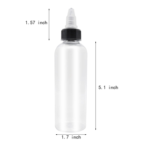 1 Oz 3Oz 15Ml 20Ml 50Ml 60Ml 250 Ml Clear Round Pet Plastic Cosmetic Squeeze Applicator <b>Bottles</b> for Hair Oil - Product Image 4