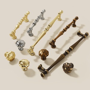 French Style Zinc Alloy <b>Cabinet</b> Handles Bar Shape Durable Furniture Hardware Drawer Door <b>Knobs</b> Vintage Design - Product Image 1