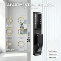 Cerradura Inteligente para Puerta con Huella Dactilar, 100 Huellas Dactilares, WiFi, APP, Contraseña, Tarjeta IC, Llave, Acero Inoxidable, Seguridad