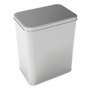 Lata Rectangular 1/2 LT Té Café Contenedor de Metal 65x85mm x H120 mm 0,50 LT Tapa Deslizante - Product Image 2