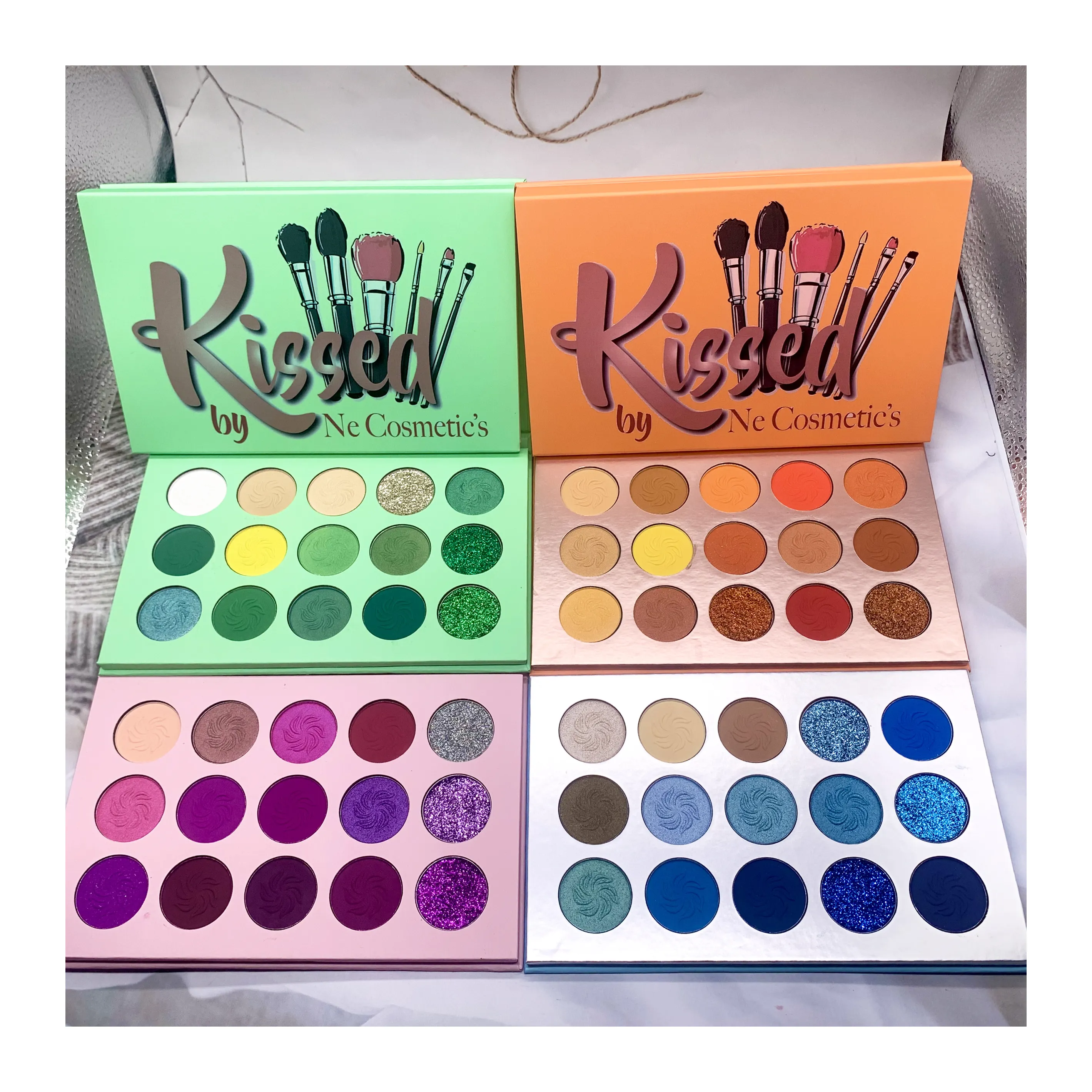 Палитра теней под заказ, паллеты с индивидуальным логотипом, без этикеток