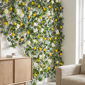 Guirnalda Artificial de Limones Amarillos para Decoración de Mesa de Boda, Guirnalda de Primavera con Limones Amarillos de 60 cm - Product Image 2