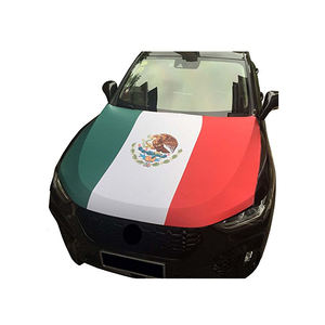 2024 vente en gros bas prix tissu Spandex étiré Logo personnalisé Sublimation pays moteur National capot de voiture couverture drapeau - Product Image 3