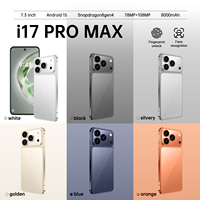 I17 Pro Max, Teléfono Inteligente 5G de 7.3 Pulgadas, la Primera Opción de los Clientes, 16GB+1TB, Desbloqueado, Doble SIM, Acceso a Internet de Alta Velocidad