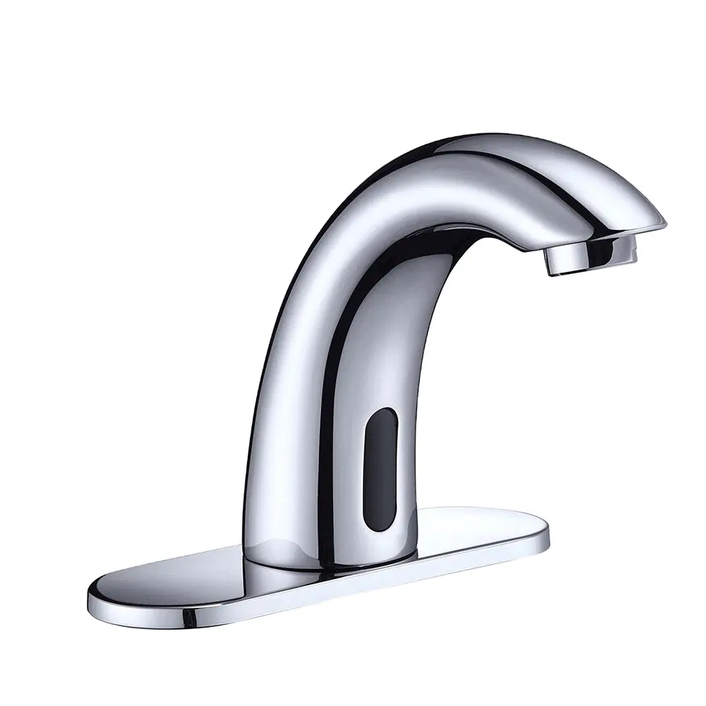 Chrome Vanity Faucets Electronic Infrared Hands Free Bathroom Water Tap And Automatic Sensor Touchless Bathroom Sink Faucet