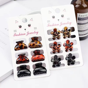 Yeni moda çocuklar Mini pençe klipler 2 cm 3 cm saç pençe 6 adet Set kaplumbağa renk - Product Image 5